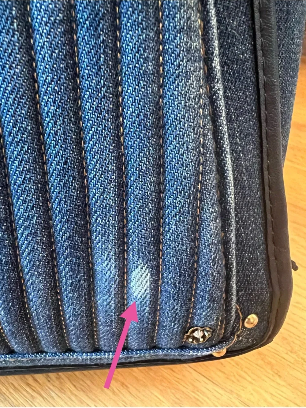 Coach Medium Blue Denim Quilted Dreamer Satchel Bag - Picture 6 of 16